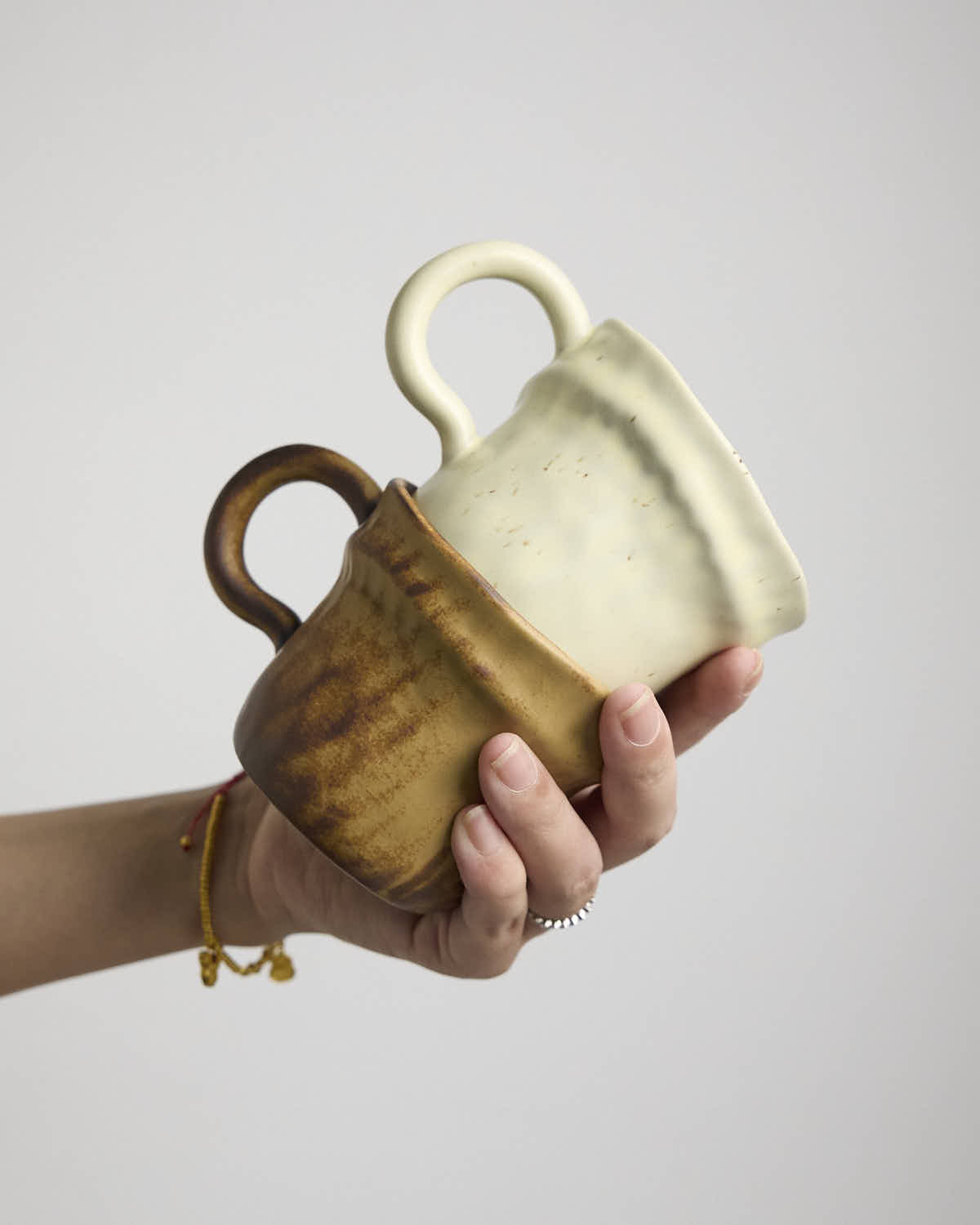 日用餐厨日式复古侘寂风咖啡杯不规则手作粗陶杯拿铁拉花下午茶杯 - Rouseclay