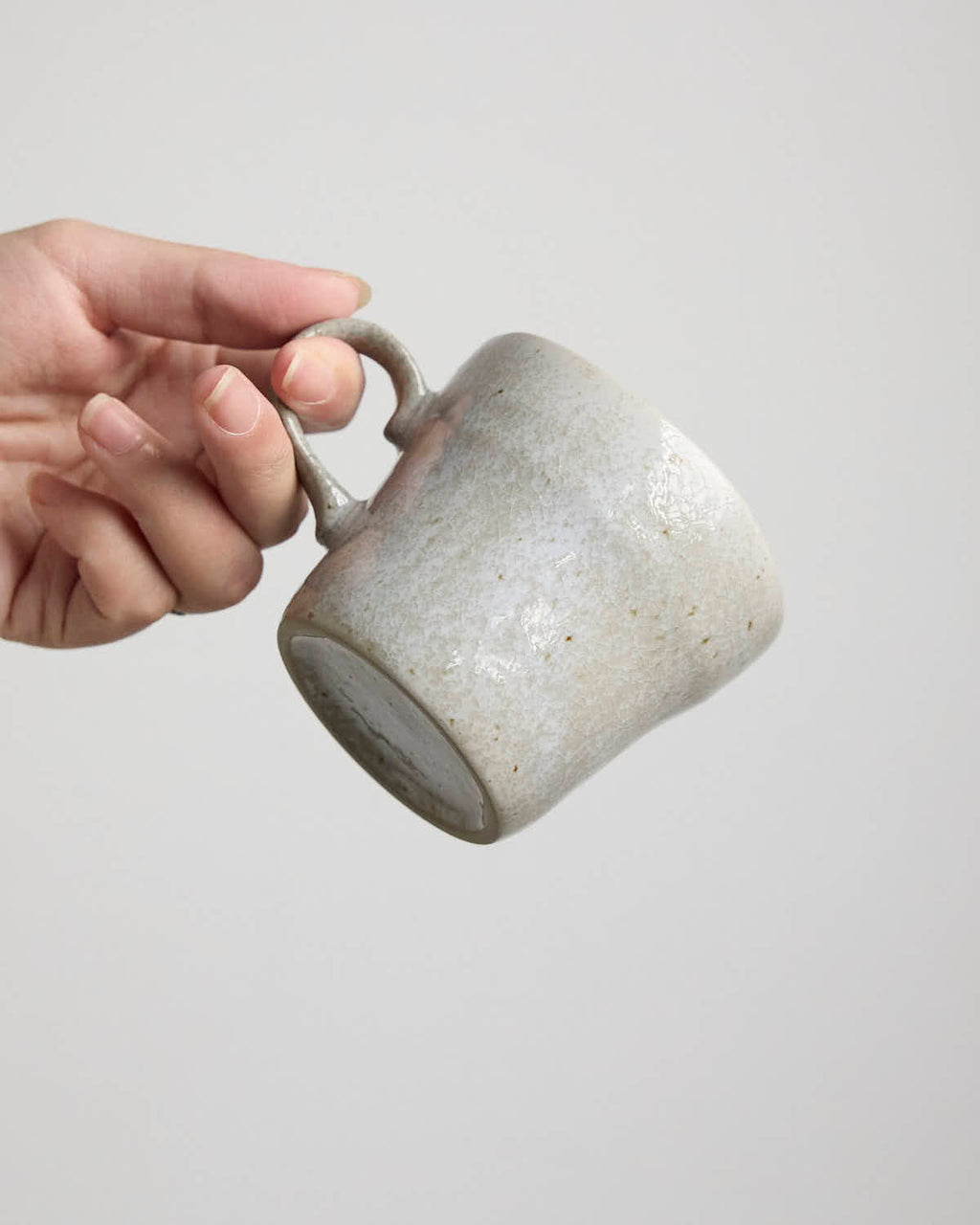 日本进口 Calm马克杯 职人手作陶瓷杯子开片粉引雪花釉肌理咖啡杯 - Rouseclay