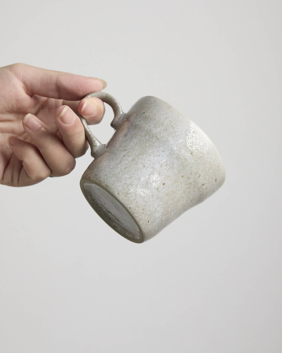 日本进口 Calm马克杯 职人手作陶瓷杯子开片粉引雪花釉肌理咖啡杯 - Rouseclay