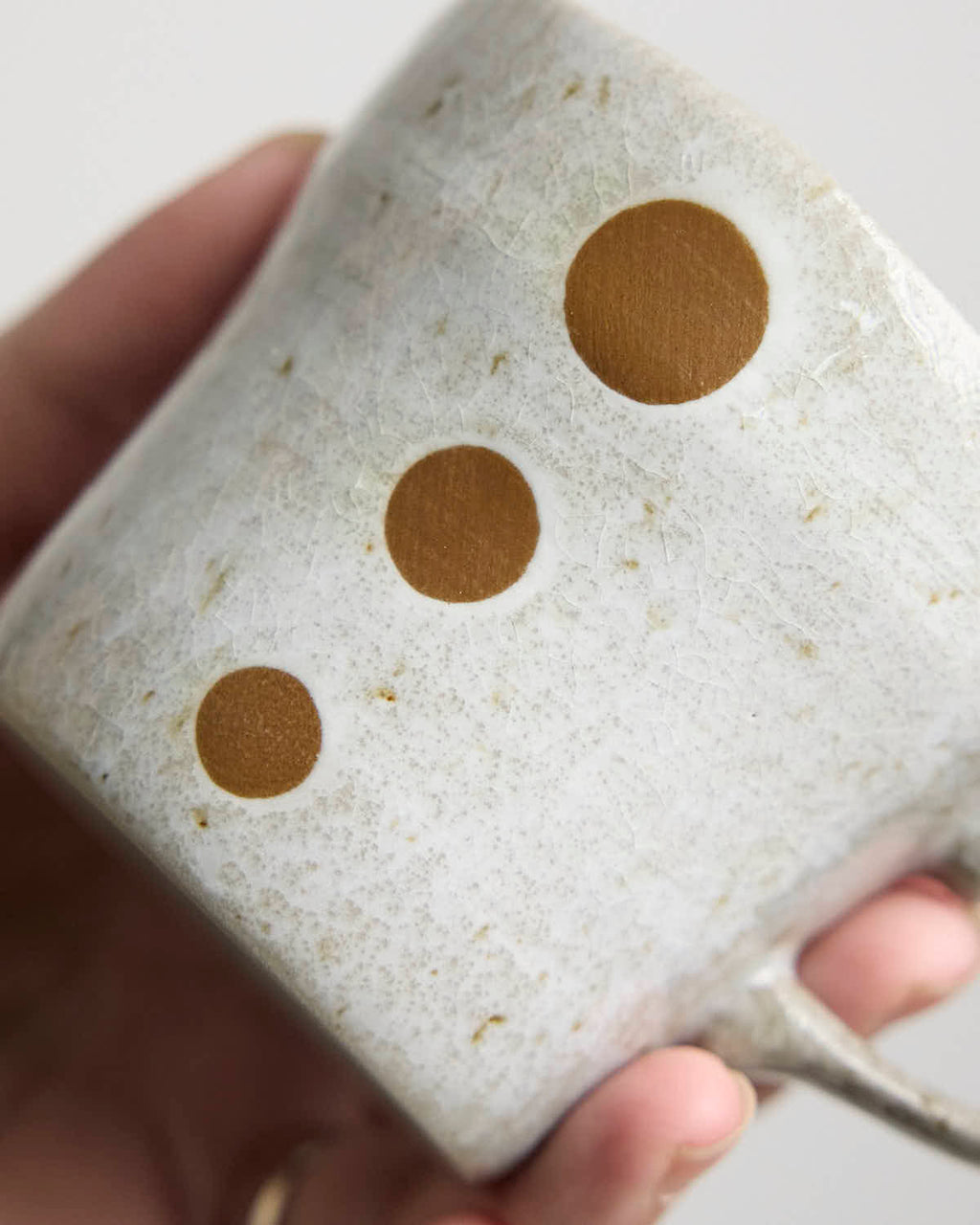 日本进口 Calm马克杯 职人手作陶瓷杯子开片粉引雪花釉肌理咖啡杯 - Rouseclay