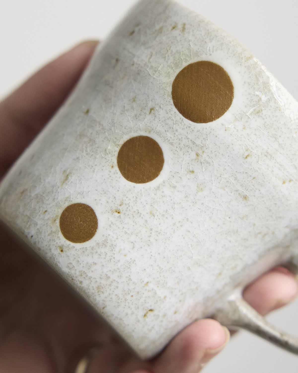 日本进口 Calm马克杯 职人手作陶瓷杯子开片粉引雪花釉肌理咖啡杯 - Rouseclay