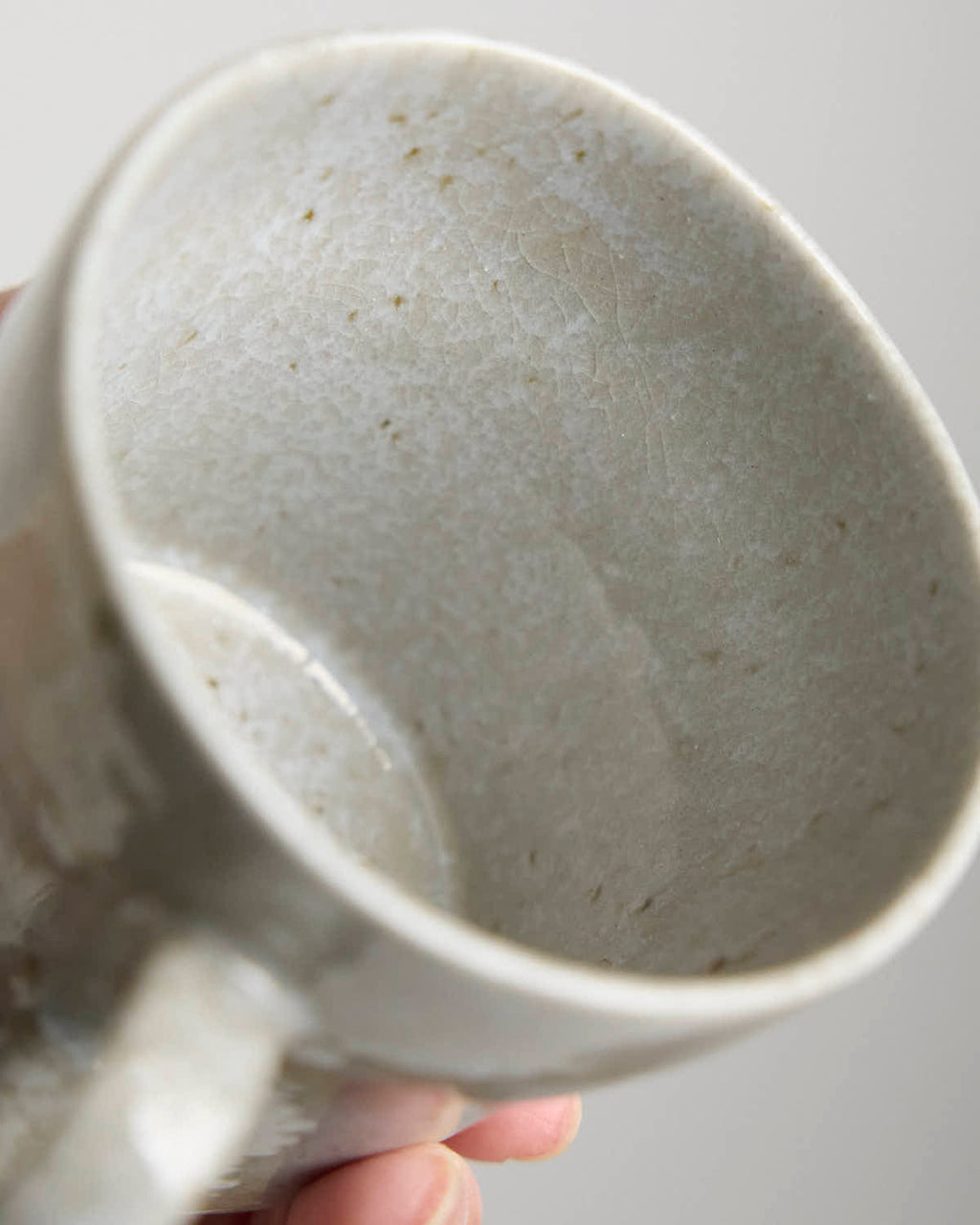 日本进口 Calm马克杯 职人手作陶瓷杯子开片粉引雪花釉肌理咖啡杯 - Rouseclay