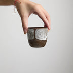 OOAK Stoneware Cup With White Slip Overlay - Rouseclay