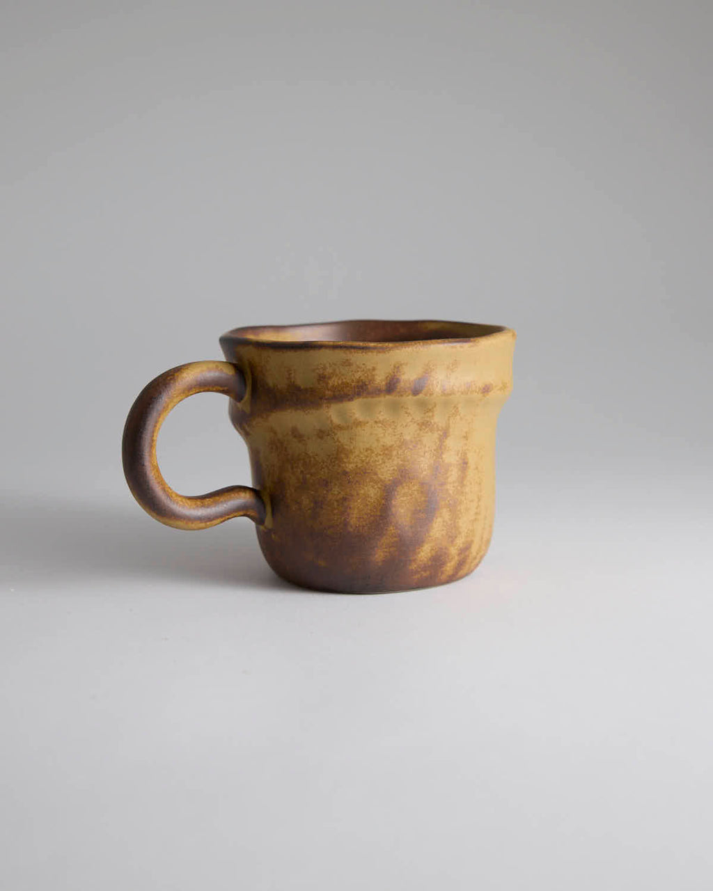 日用餐厨日式复古侘寂风咖啡杯不规则手作粗陶杯拿铁拉花下午茶杯 - Rouseclay