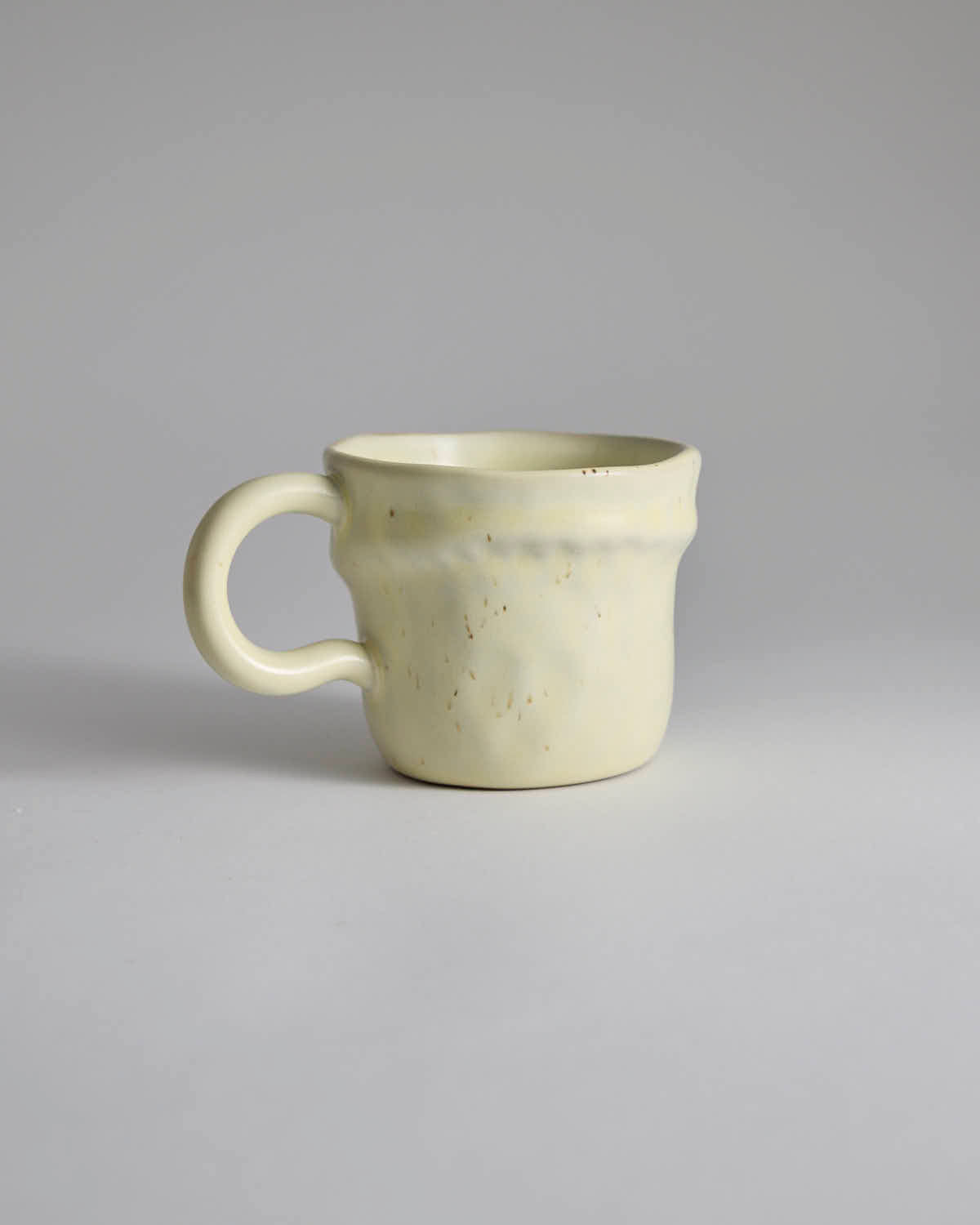 日用餐厨日式复古侘寂风咖啡杯不规则手作粗陶杯拿铁拉花下午茶杯 - Rouseclay