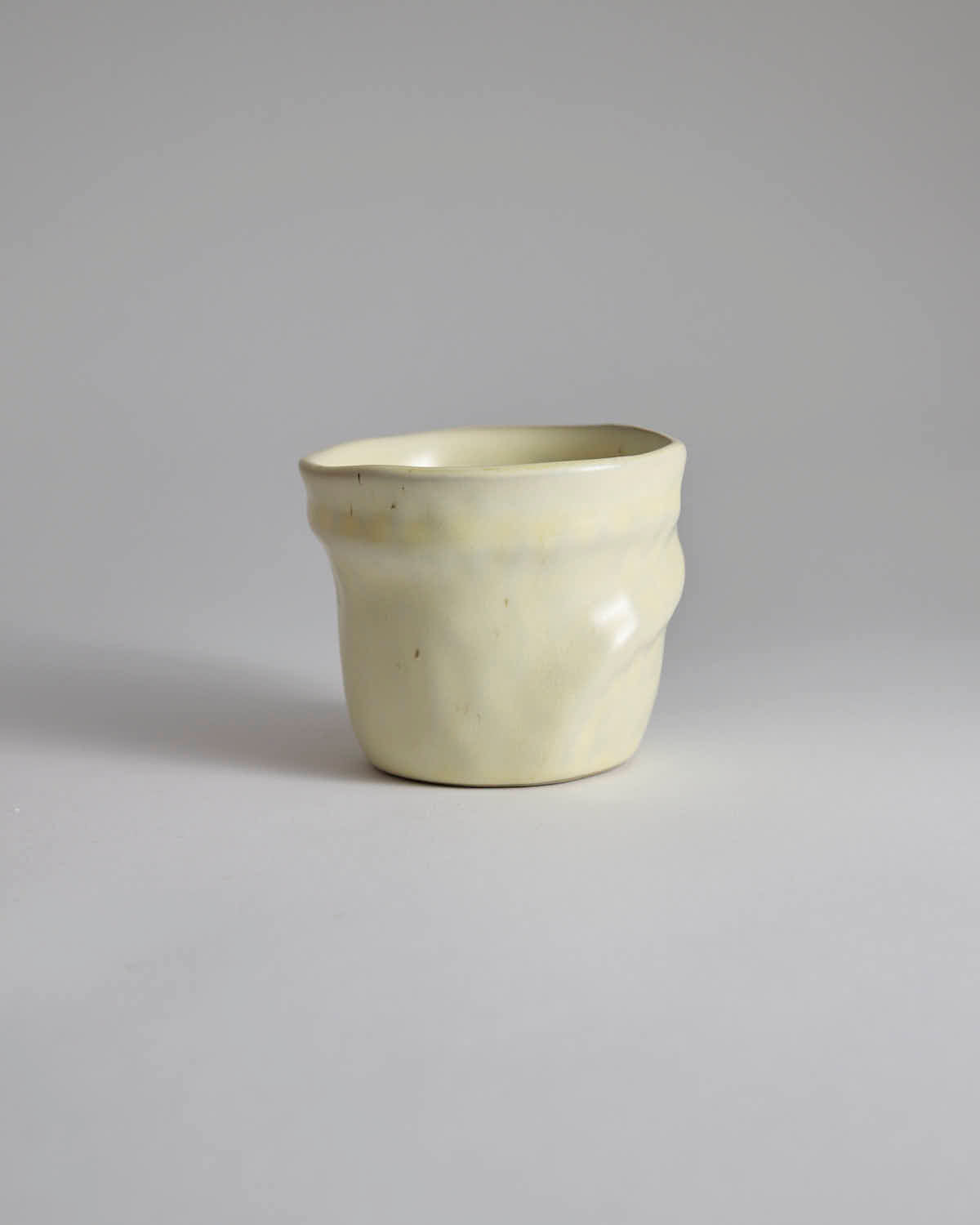 日用餐厨日式复古侘寂风咖啡杯不规则手作粗陶杯拿铁拉花下午茶杯 - Rouseclay