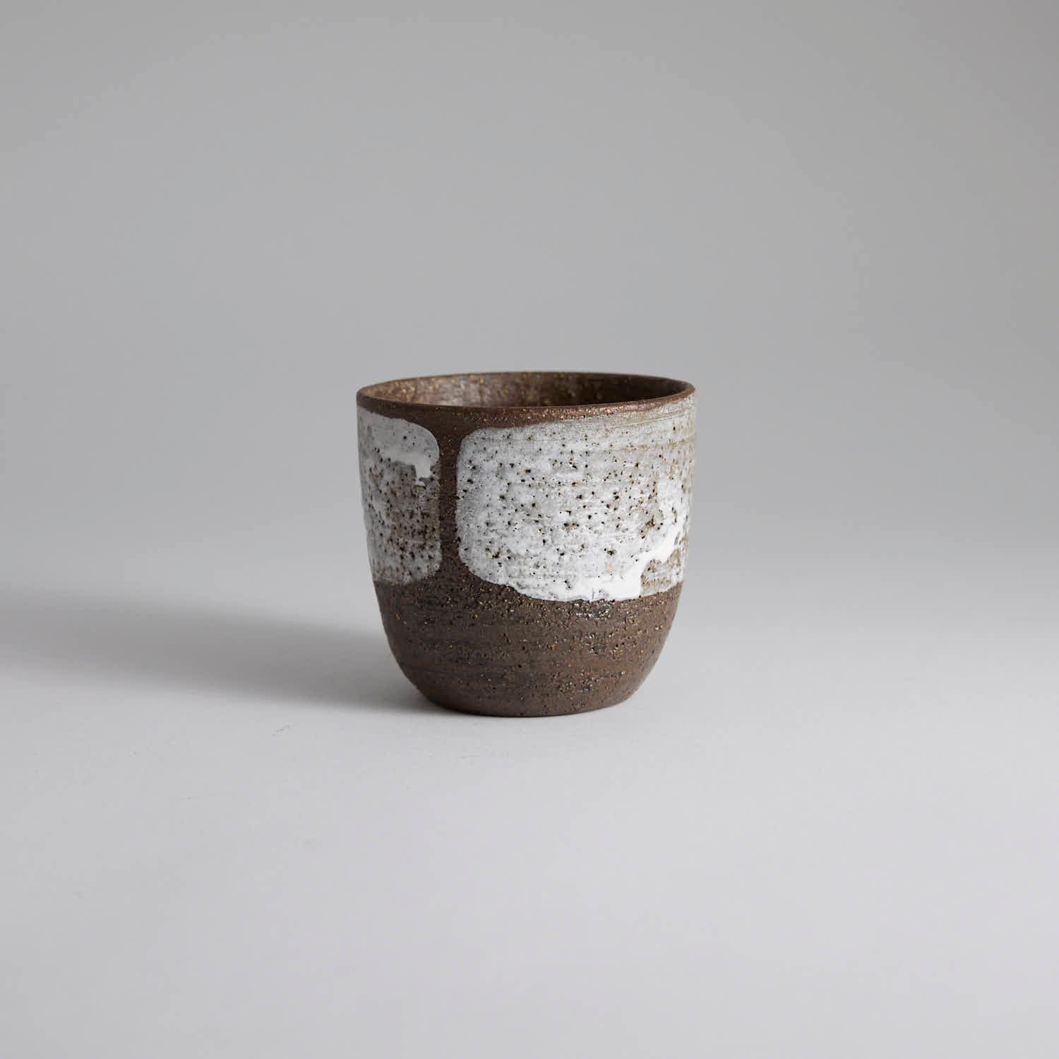 OOAK Stoneware Cup With White Slip Overlay - Rouseclay