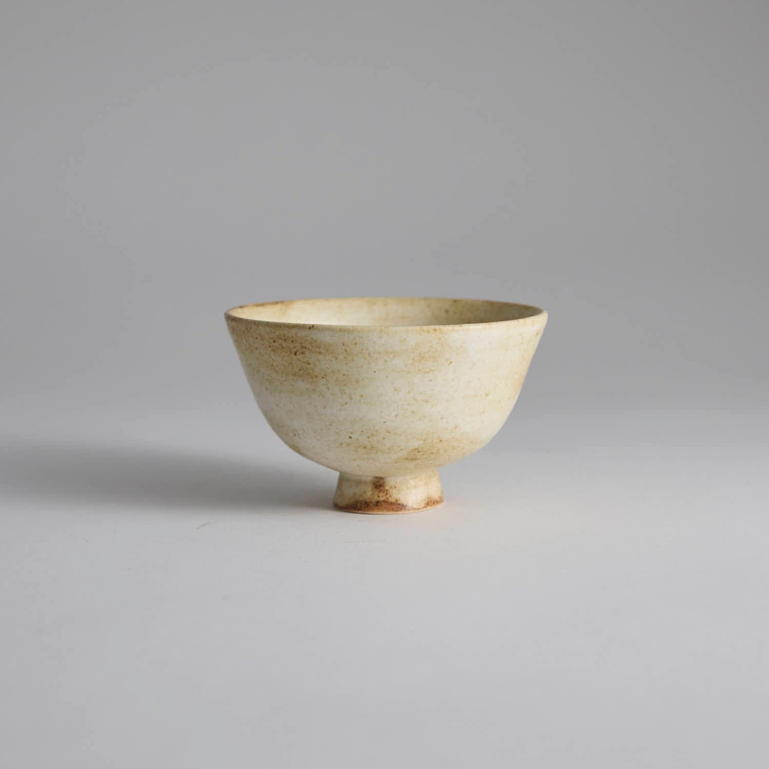 OOAK Sand Beige Footed Teacup #ZR10 - Rouseclay