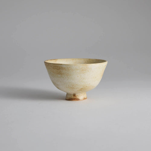 OOAK Sand Beige Footed Teacup #ZR10 - Rouseclay