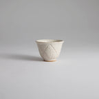 One-of-a-kind Ou Kiln cup with irregular crackle glaze texture