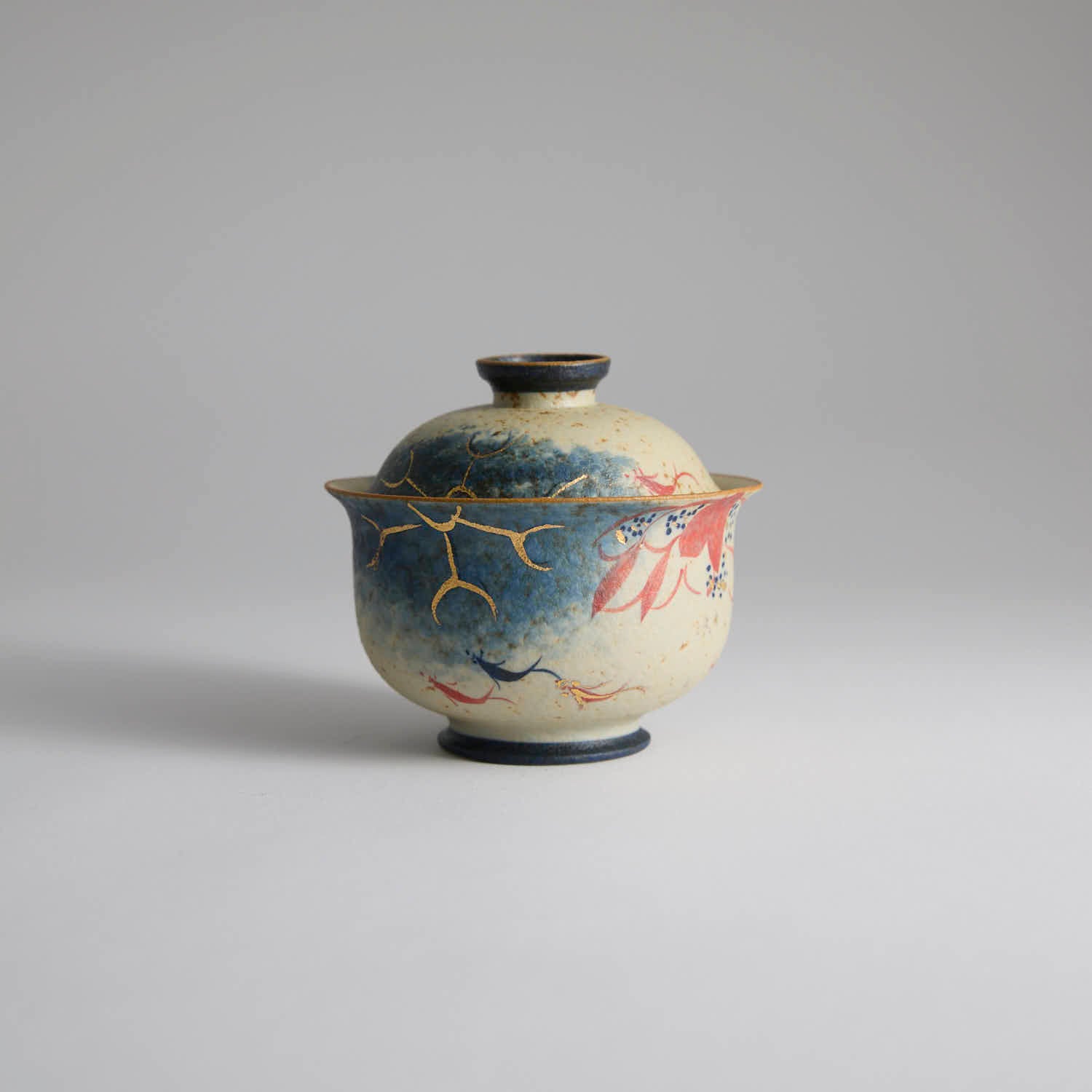 Flint red hand painted Gaiwan - Rouseclay