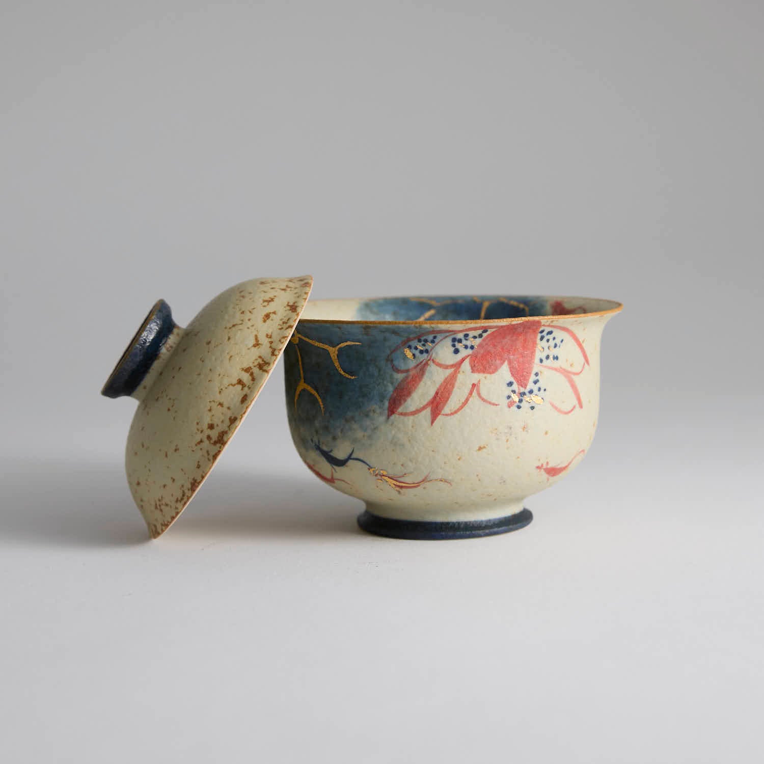 Flint red hand painted Gaiwan - Rouseclay