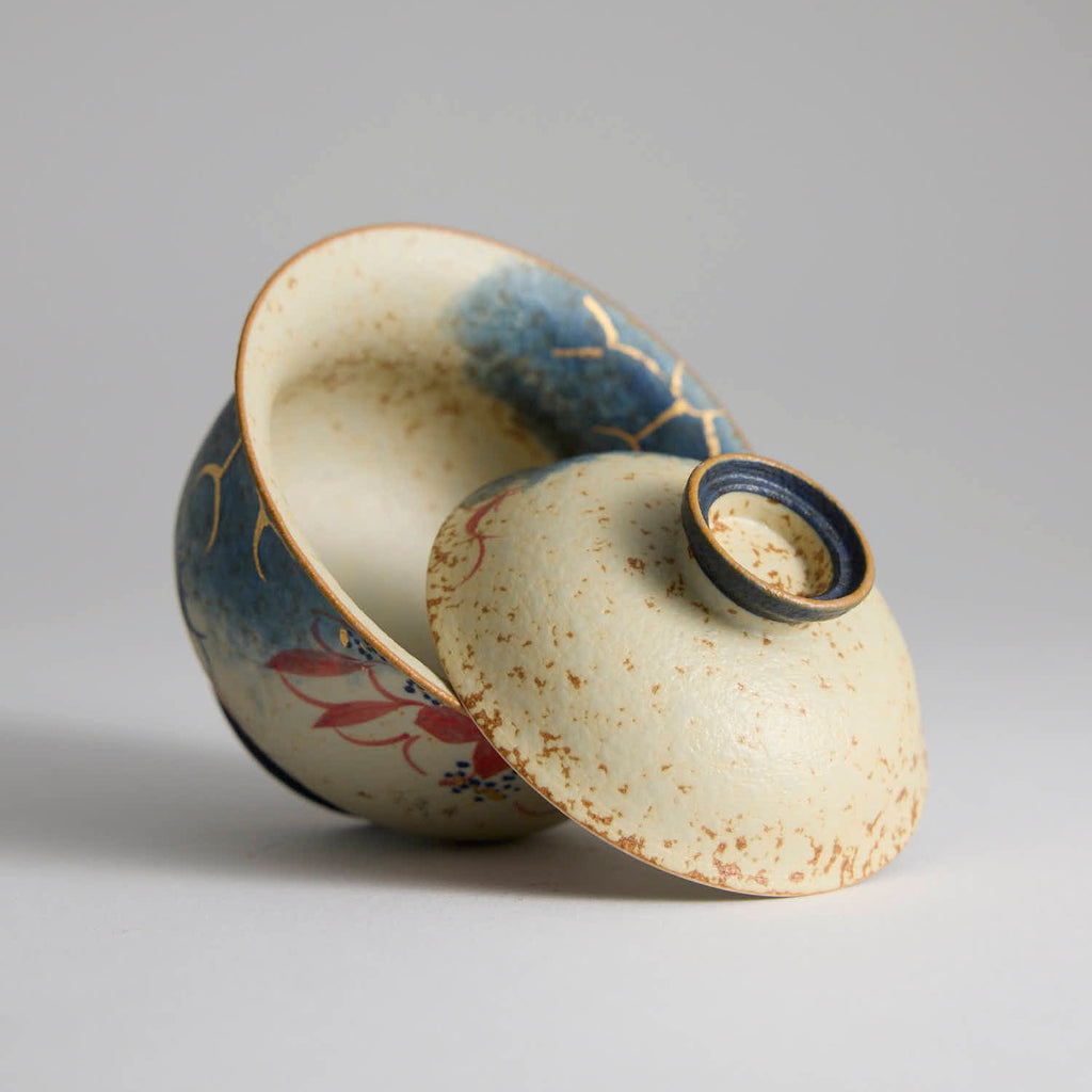 Flint red hand painted Gaiwan - Rouseclay