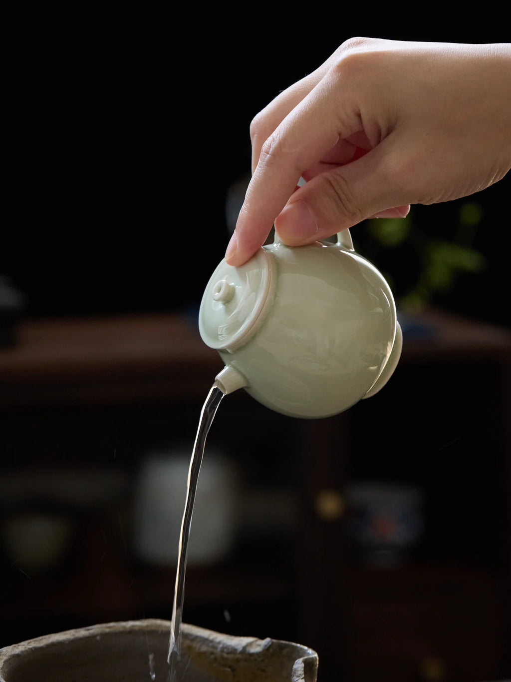 Ou Celadon Tang-Style Short-Spout Gongfu Teapot 120ml