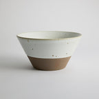 6-inch stoneware donburi and salad bowl with natural handcrafted texture