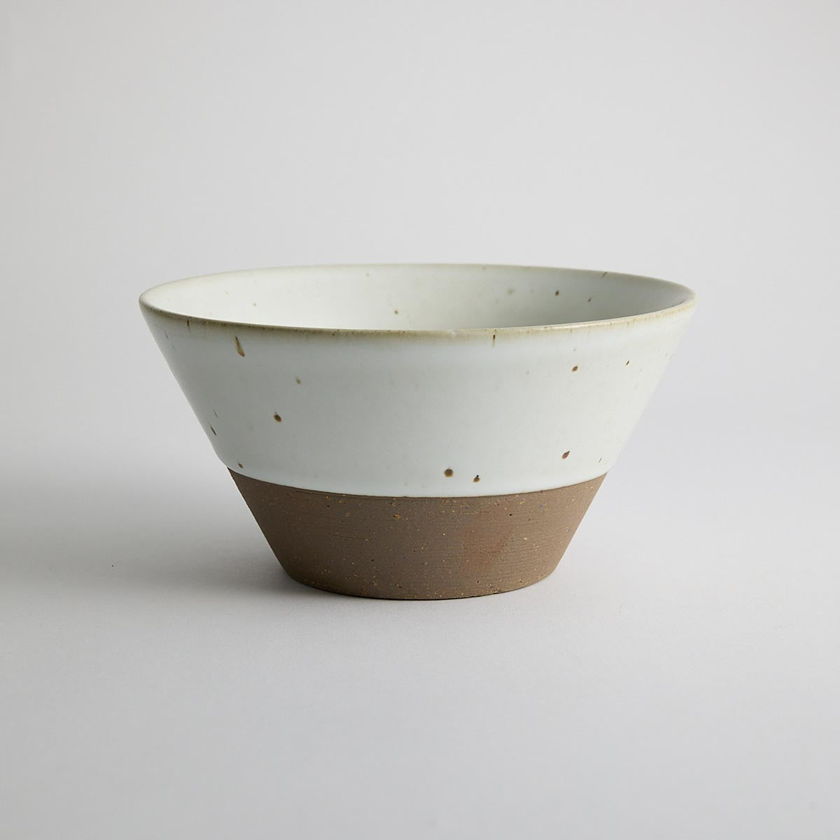 6-inch stoneware donburi and salad bowl with natural handcrafted texture
