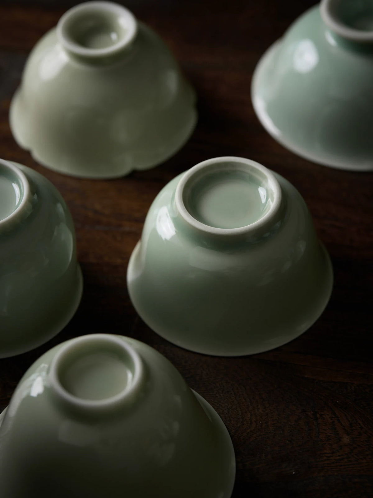 Ou Ware Celadon Press-Hand Teacup – Handmade Yongle Style Chinese Tea Cup