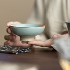 Hand-Painted Peony Ruyao Crackle Glaze Pu'er Tea Cup - Rouseclay