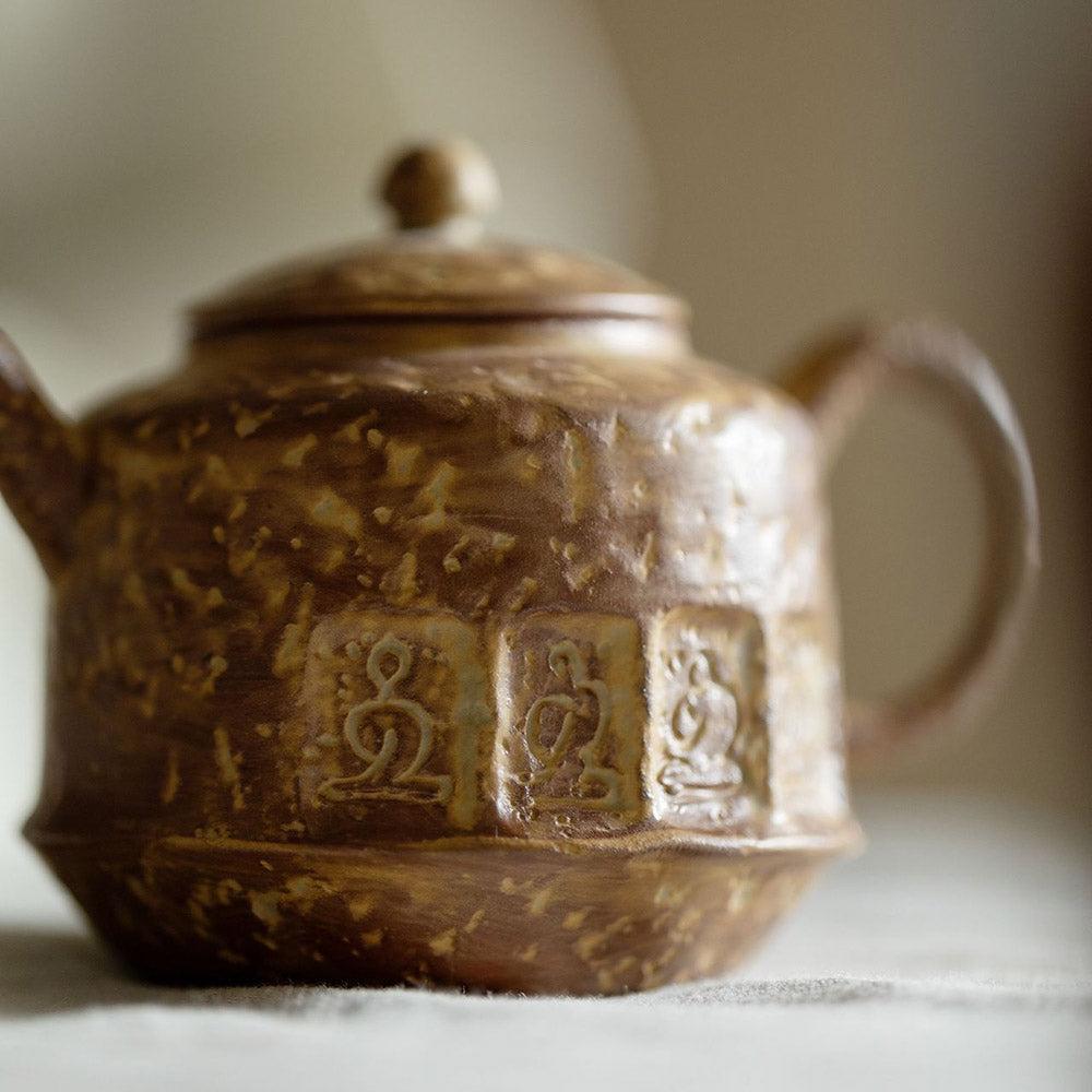 Dunhuang Bronze-Green Gosu Glazed Handheld Teapot - Rouseclay