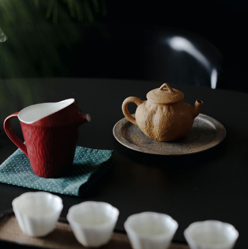 Golden-Flecked Zisha Clay Fully Handcrafted Teapot - Rouseclay