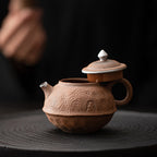Dunhuang Aged Rock Clay Coarse Pottery Teapot Handcrafted - Rouseclay