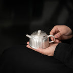 Handmade Gilded Silver Chrysanthemum Petal Teapot - Rouseclay