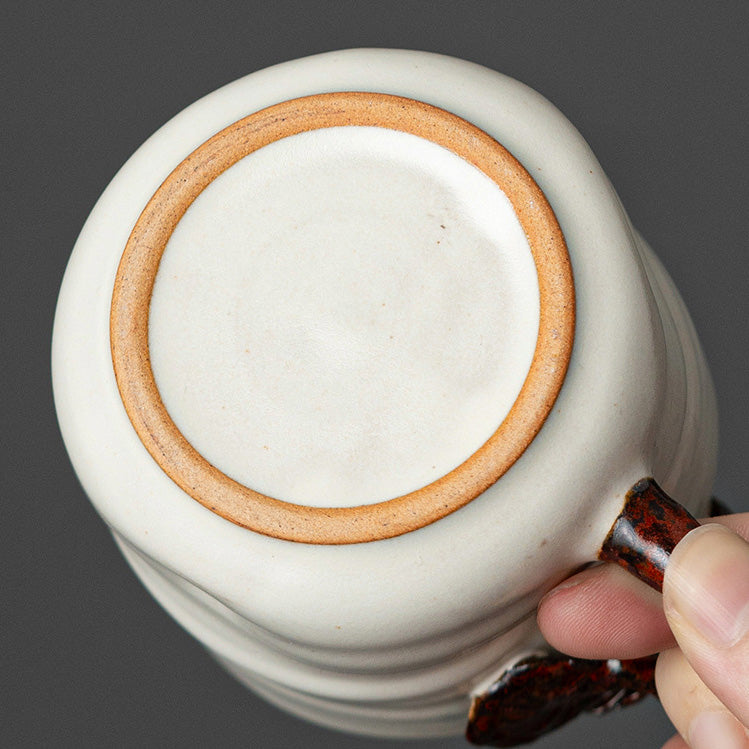 Hand-Sculpted Organic Lingzhi Mushroom Shape Coffee Mug by Master Song - Rouseclay