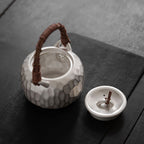 Hand-Gilded Silver Hammered Texture teapot - Rouseclay