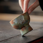 Crackle Glaze Underglaze Hand-Painted Tea Cup - Rouseclay