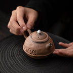 Dunhuang Aged Rock Clay Coarse Pottery Teapot Handcrafted - Rouseclay