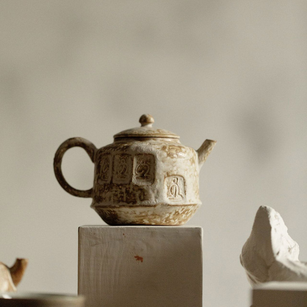 Dunhuang Bronze-Green Gosu Glazed Handheld Teapot - Rouseclay