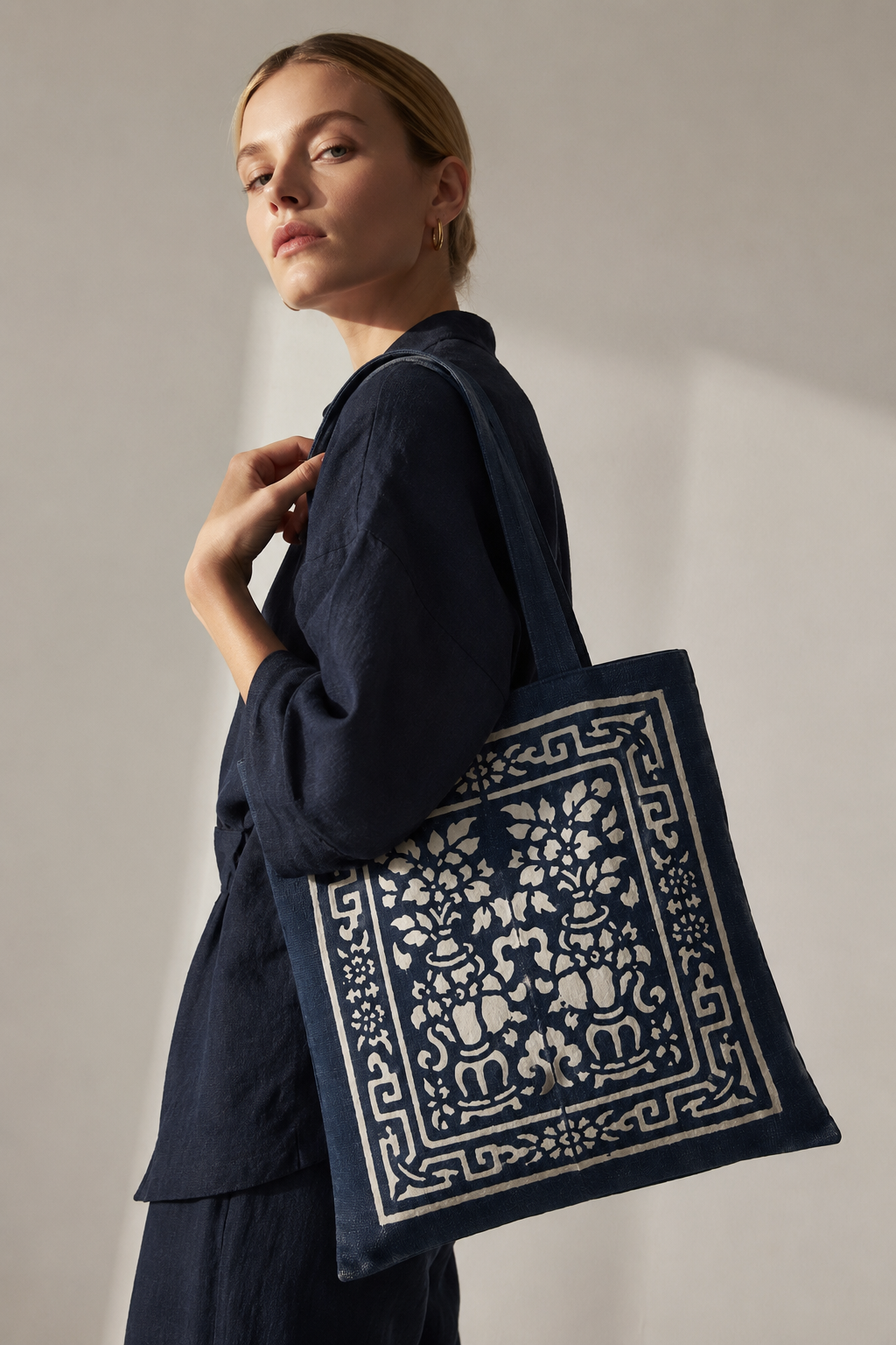 Indigo tote bag