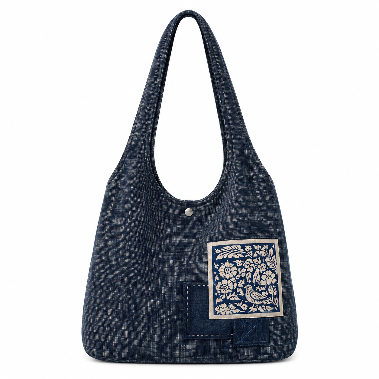 Indigo Opera-Motif Mini Tote Bag