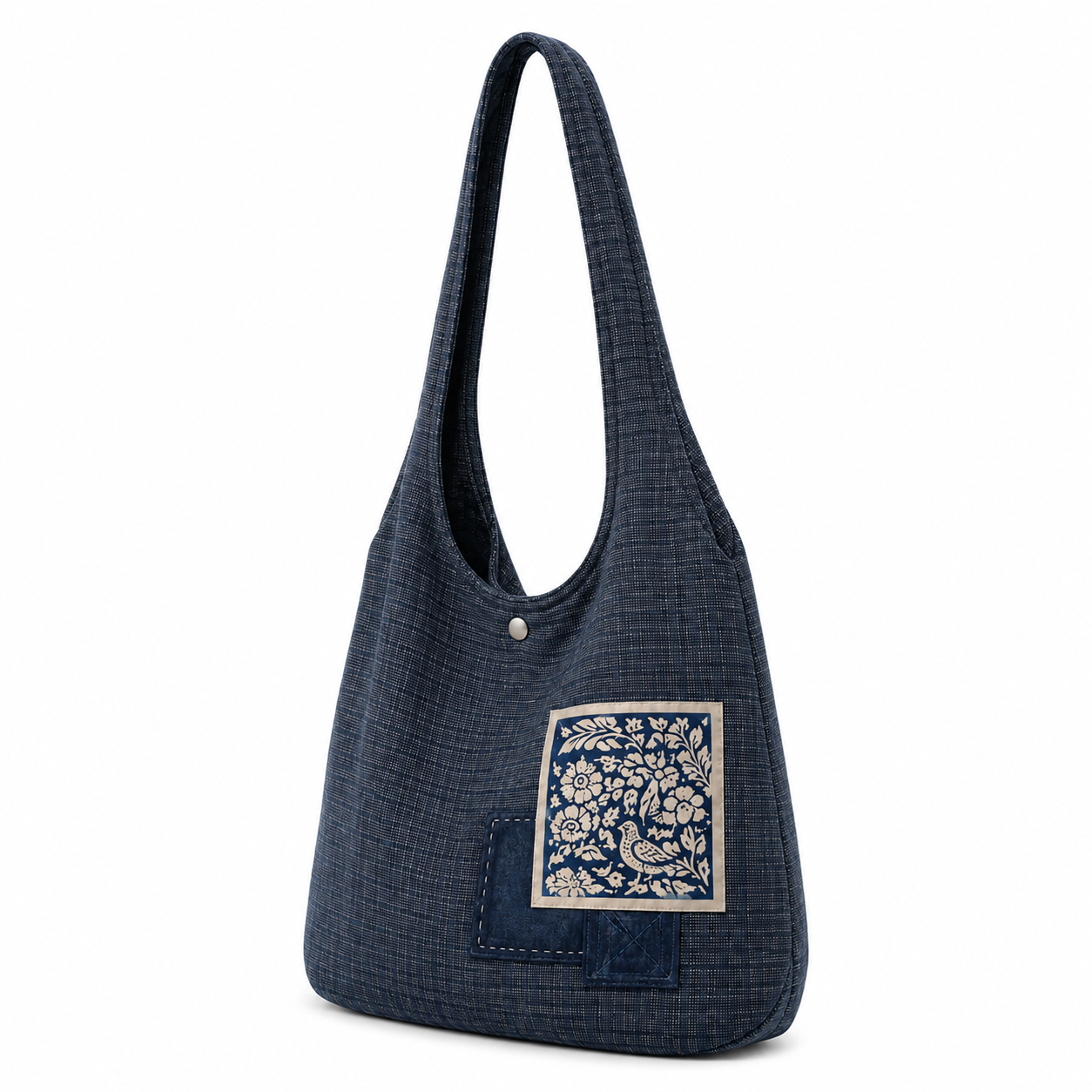 Indigo Opera-Motif Mini Tote Bag