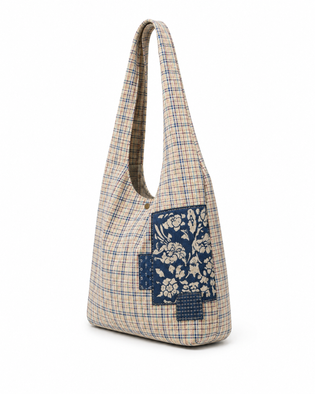 Indigo Floral Print Mini Tote Bag