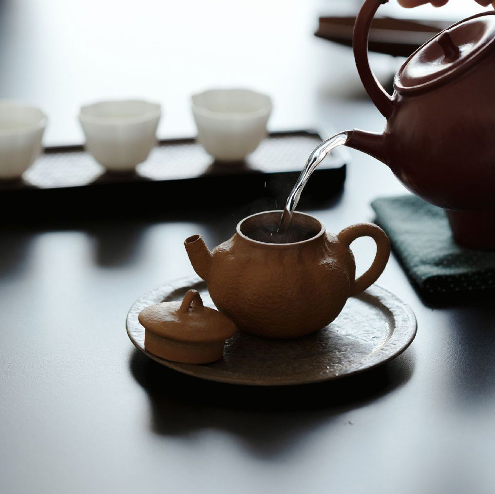 Golden-Flecked Zisha Clay Fully Handcrafted Teapot - Rouseclay