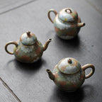 Monet color crackle tea pot - Rouseclay