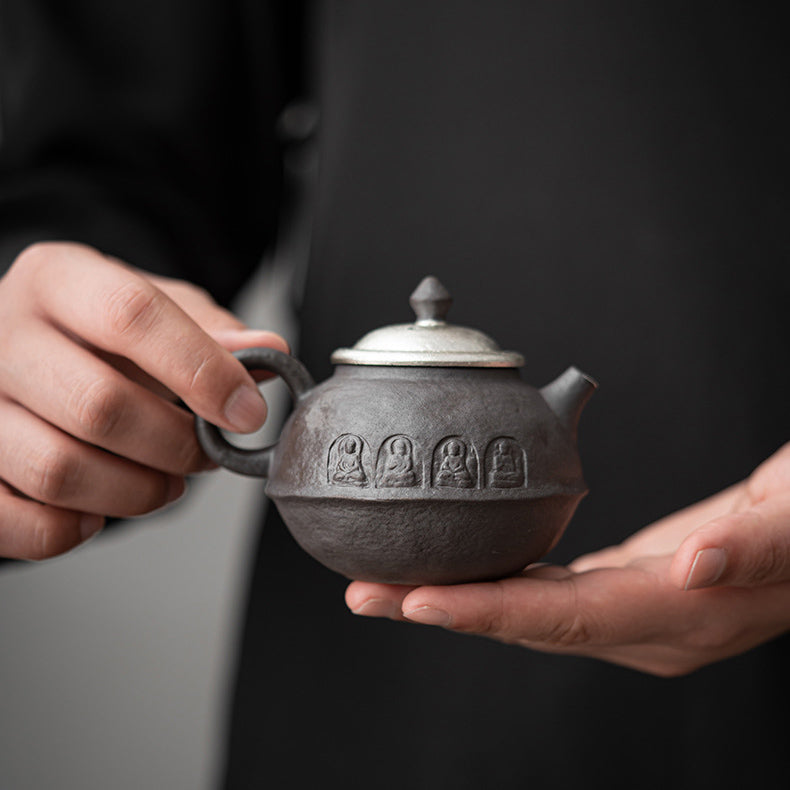 Dunhuang Handcrafted Coarse Pottery Teapot - Rouseclay
