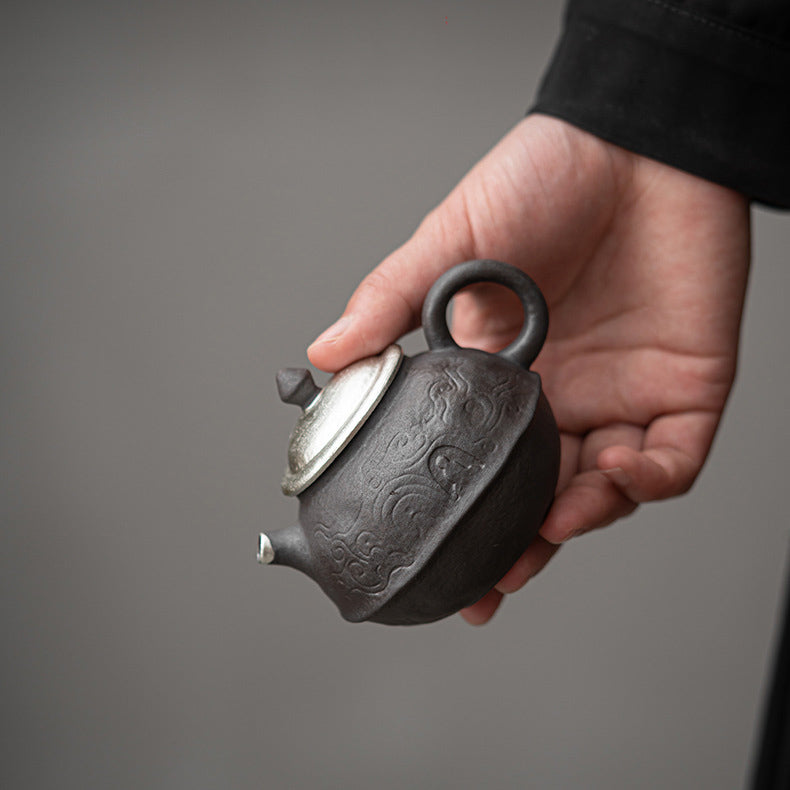 Dunhuang Handcrafted Coarse Pottery Teapot - Rouseclay