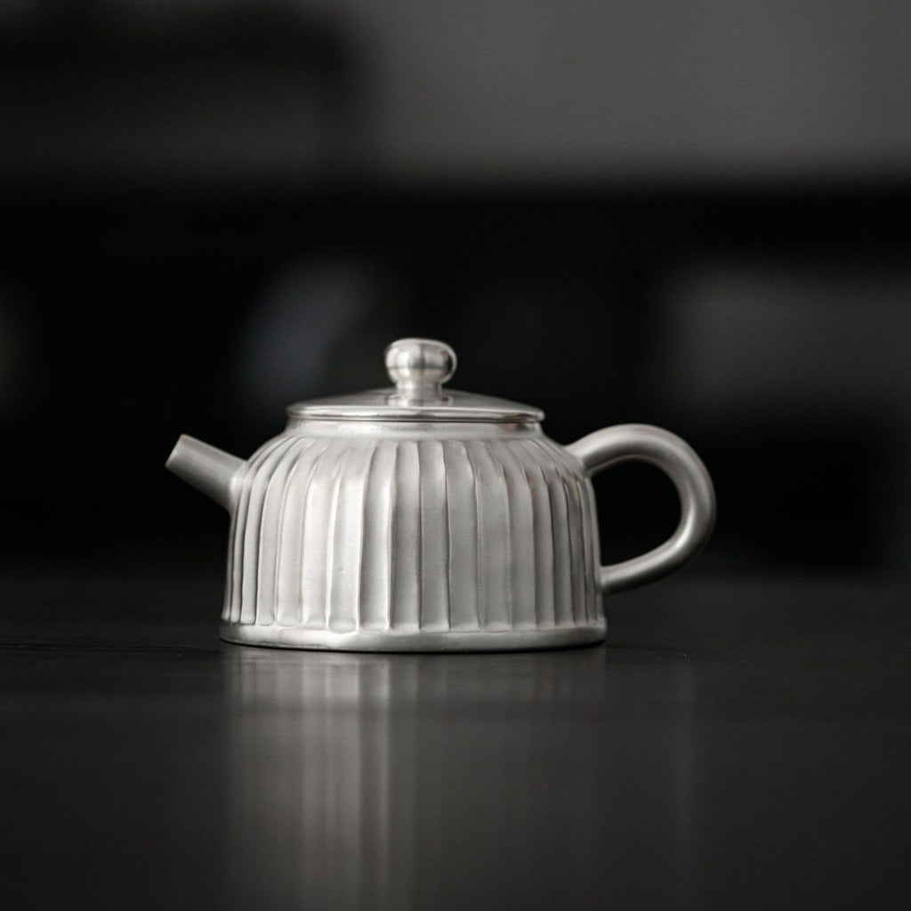 Handmade Gilded Silver Chrysanthemum Petal Teapot - Rouseclay