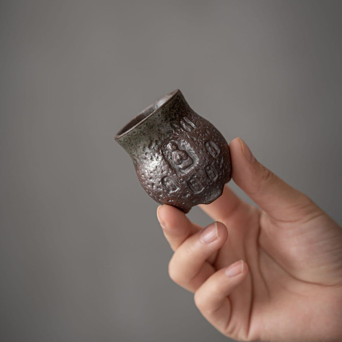 Dunhuang Primitive Coarse Clay Stem TeaCup - Rouseclay