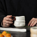 Hand-Sculpted Organic Lingzhi Mushroom Shape Coffee Mug by Master Song - Rouseclay