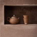 Dunhuang Aged Rock Clay Coarse Pottery Teapot Handcrafted - Rouseclay