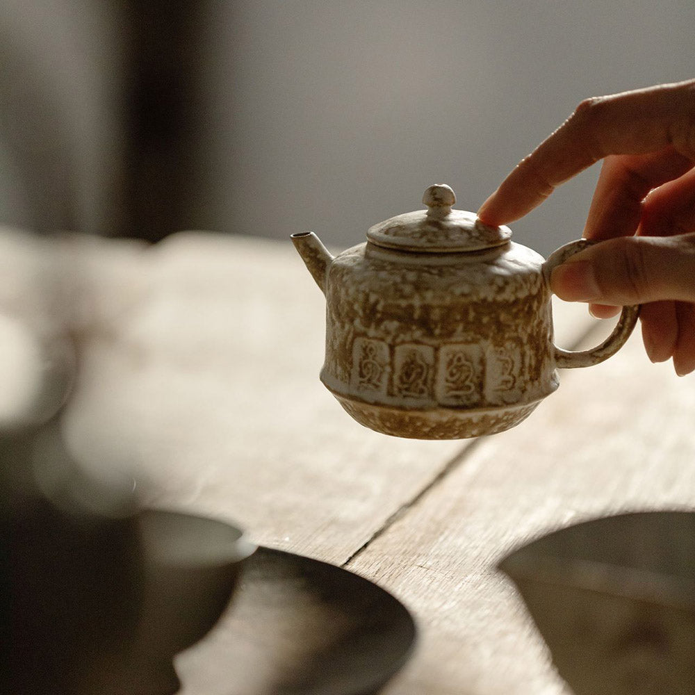 Dunhuang Bronze-Green Gosu Glazed Handheld Teapot - Rouseclay