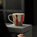 Hand-Faceted Coffee Mug in Dunhuang Color Palette - Rouseclay