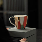 Hand-Faceted Coffee Mug in Dunhuang Color Palette - Rouseclay