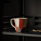 Hand-Faceted Coffee Mug in Dunhuang Color Palette - Rouseclay