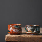 Flying Apsaras Dunhuang Murals Hand-Thrown Tea Cup - Rouseclay