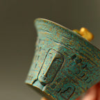 Dunhuang Handcrafted Emerald Green Three-Piece Gaiwan Tea Set by Master Zeng - Rouseclay