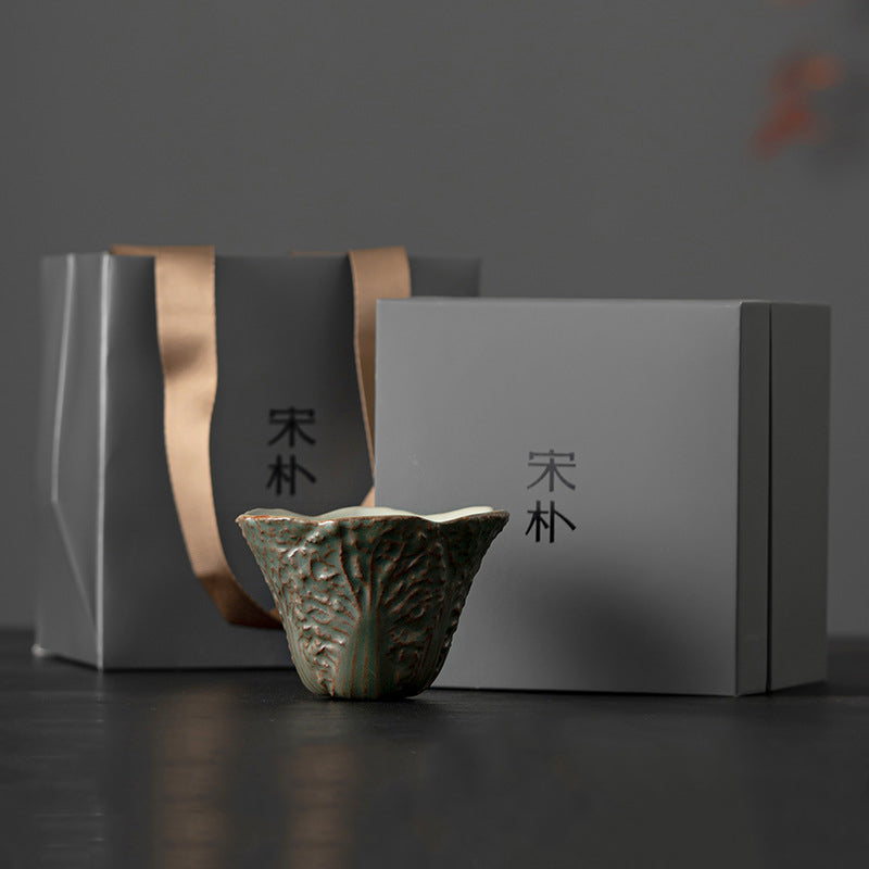 Cabbage Sculpted Cup Handcrafted by Master Su - Rouseclay